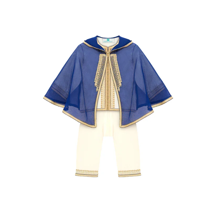 Jabador - beige pour enfant avec selham bleu - Image 1 of 4