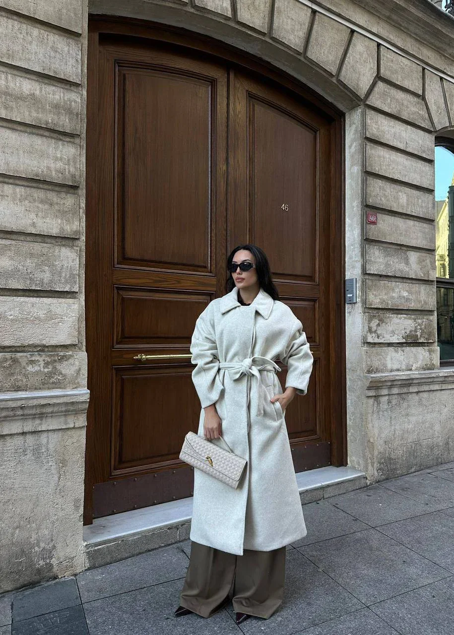 Manteau Long Oversize Ceinturé - Image 1 of 1
