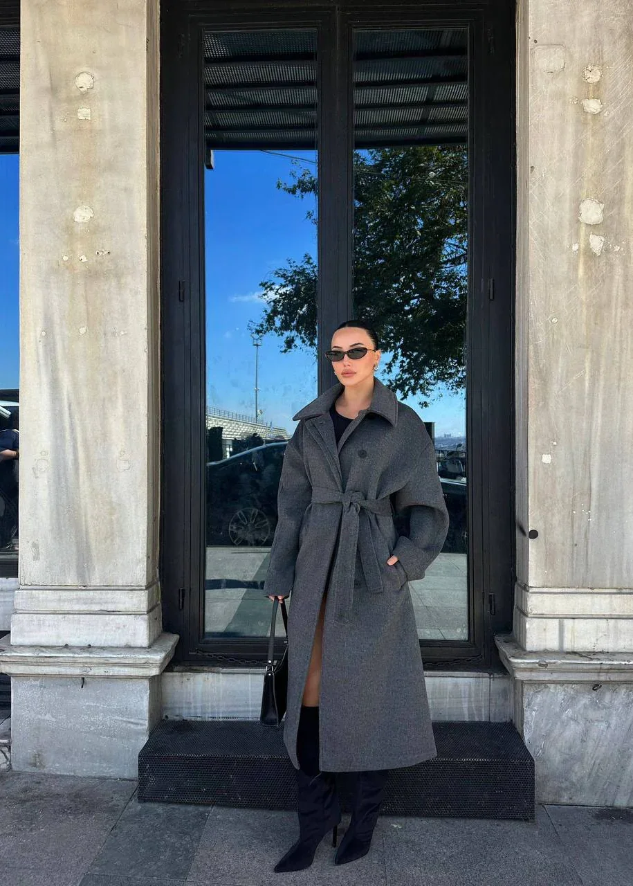 Manteau long Oversize Ceinturé  - Image 1 of 2