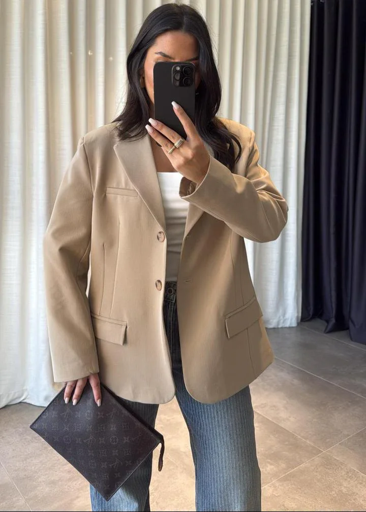 Blazer Oversize Beige - Image 1 of 4
