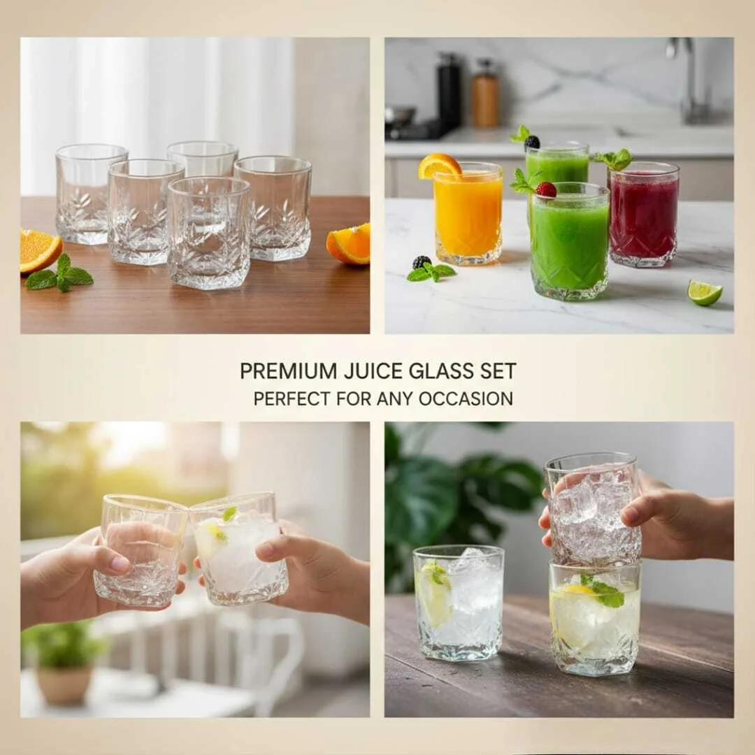 Lot de 6 Verres Eau ou Jus en Cristallin T - Image 1 of 2