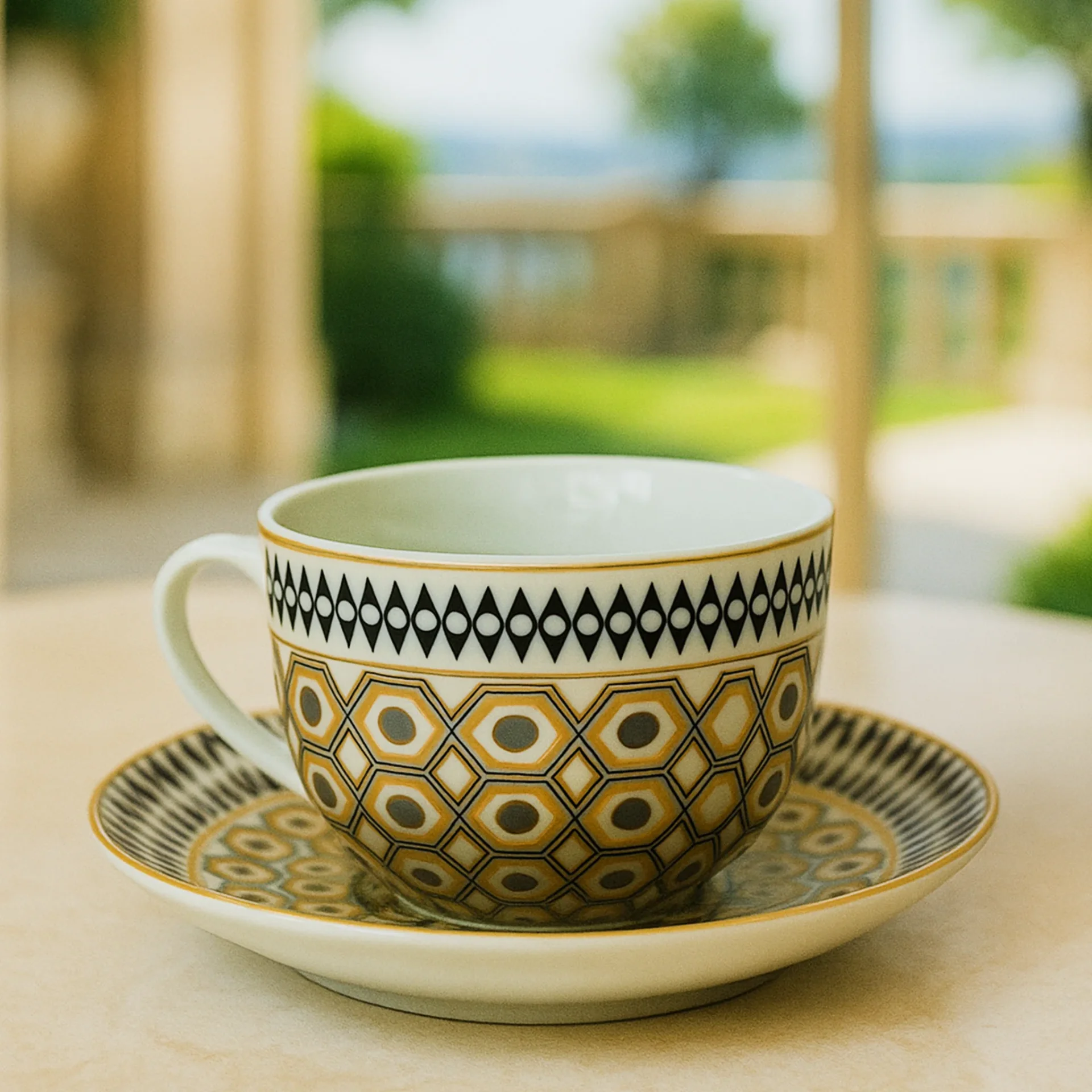 6 Tasses Et 6 Sous-tasses À Café Au Lait - Image 1 of 1