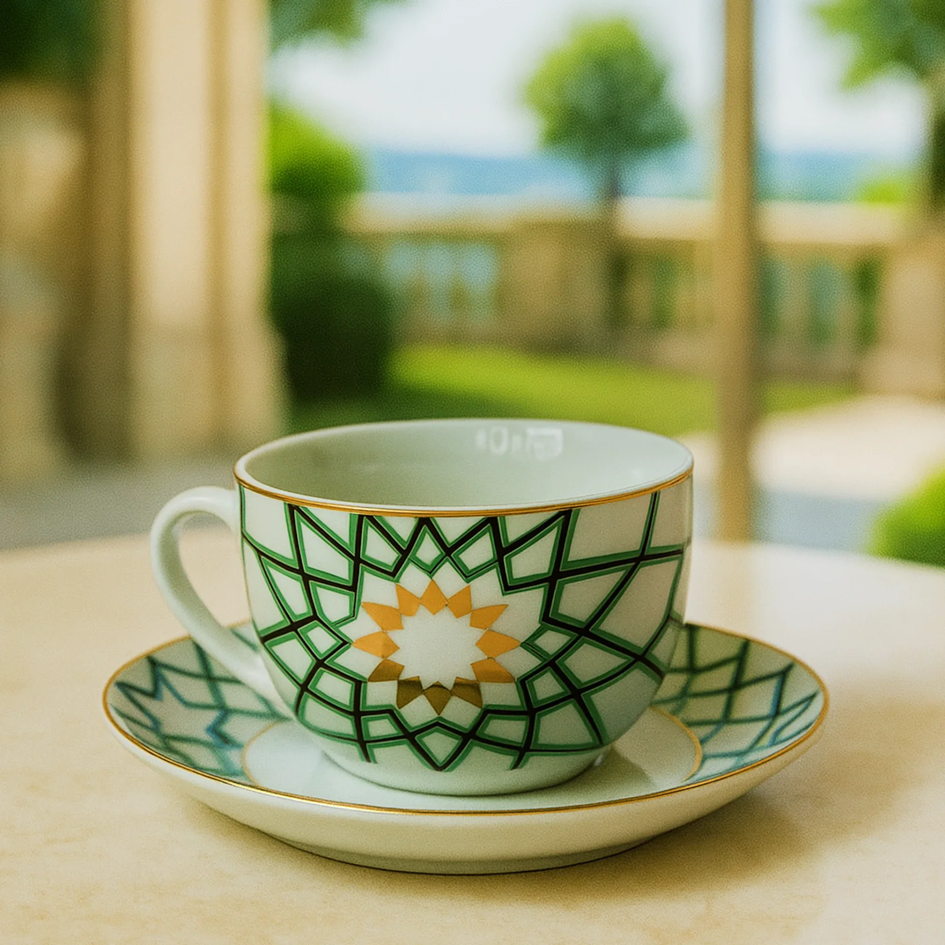 6 Tasses Et 6 Sous-tasses À Café Au Lait - Image 1 of 1
