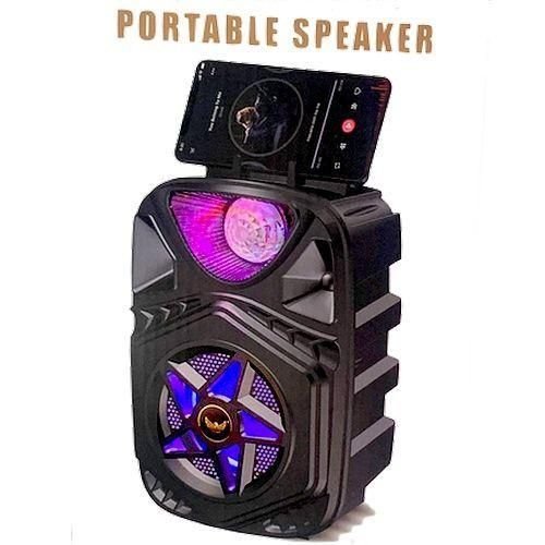 Haut-parleur Bluetooth sans fil multifonction pour karaoké avec 1 microphone lecteur de musique-USB-CART MEMORY - Image 1 of 1