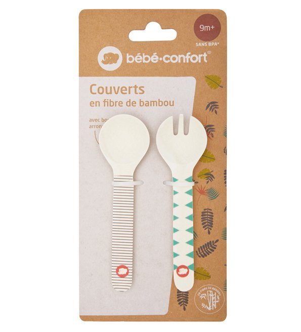 Bebe Confort - Couverts D’apprentissage En Bambou - Jungle Vibes (9m +) - Image 1 of 1
