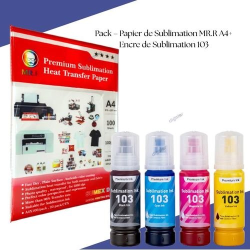 Papier De Sublimation Mr.r A4 100 Feuilles + Encre De Sublimation 103 - Image 1 of 1