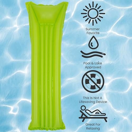 Matelas Gonflable De Natation Avec Repose-tête, Pour Plage Et Piscine - Image 1 of 4
