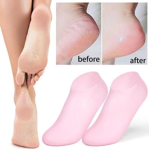 1paire De Chaussettes Hydratantes En Gel, Soin Des Pieds Et Talons Secs Fissurés - Image 1 of 4