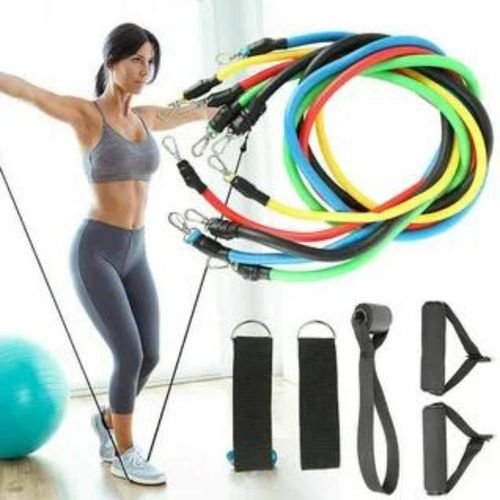 Bandes De Résistance Pour L'entraînement, Bandes Élastique Fitness Gym 11 Pcs - Image 1 of 4
