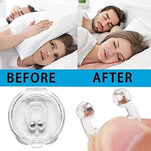 Lot De 2 Pinces Nasales Anti-ronflement En Silicone Magnétique, Améliore La Qualité Du Sommeil - Image 1 of 4