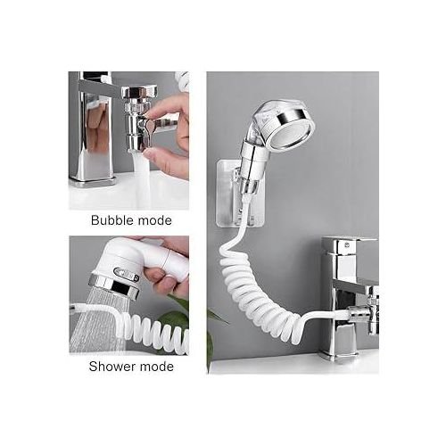 Pommeau De Douche À Haute Pression Avec Tuyau Flexible, 3 Vitesses - Image 1 of 4