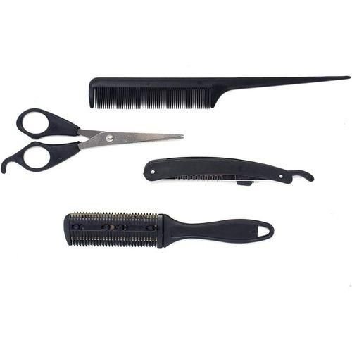 Kit De Coiffure 4 Pièces – Ciseaux, Rasoir, Peigne Pour Cheveux Et Barbe - Image 1 of 4