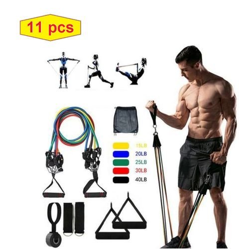 11 Pièces Bandes De Résistance Ensemble Corde À Sauter Bandes De Tube Dexercice - Image 1 of 4