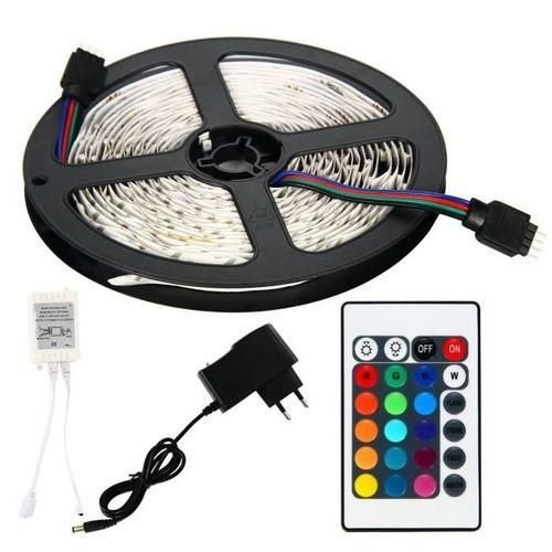 Bande Led Rgb 5m – Éclairage Flexible Avec Télécommande, 16 Couleurs, Idéale Pour Décoration - Image 1 of 4