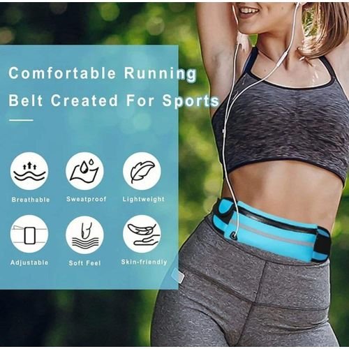 Sac Banane Étanche Avec Coque Pour Téléphone, Ceinture De Sport Pour Cyclisme Et Running, Blue - Image 1 of 4