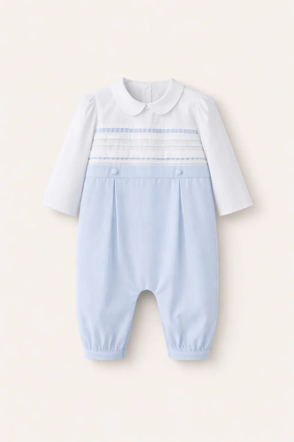Barboteuse Élégance Bleu Ciel – Bébé Garçon - Image 1 of 3