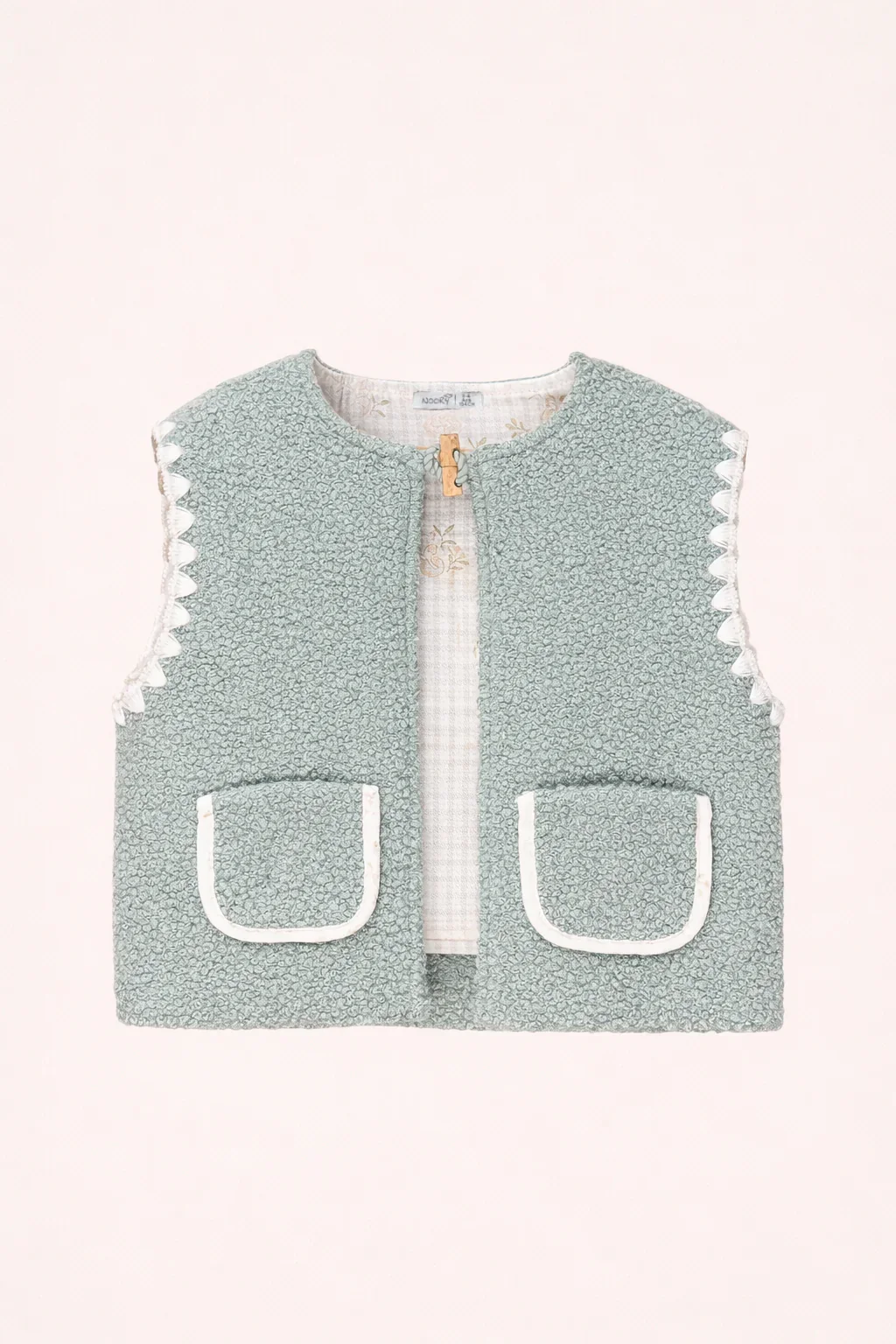 Gilet Bébé Sans Manches En Tissu Bouclette - Image 1 of 3