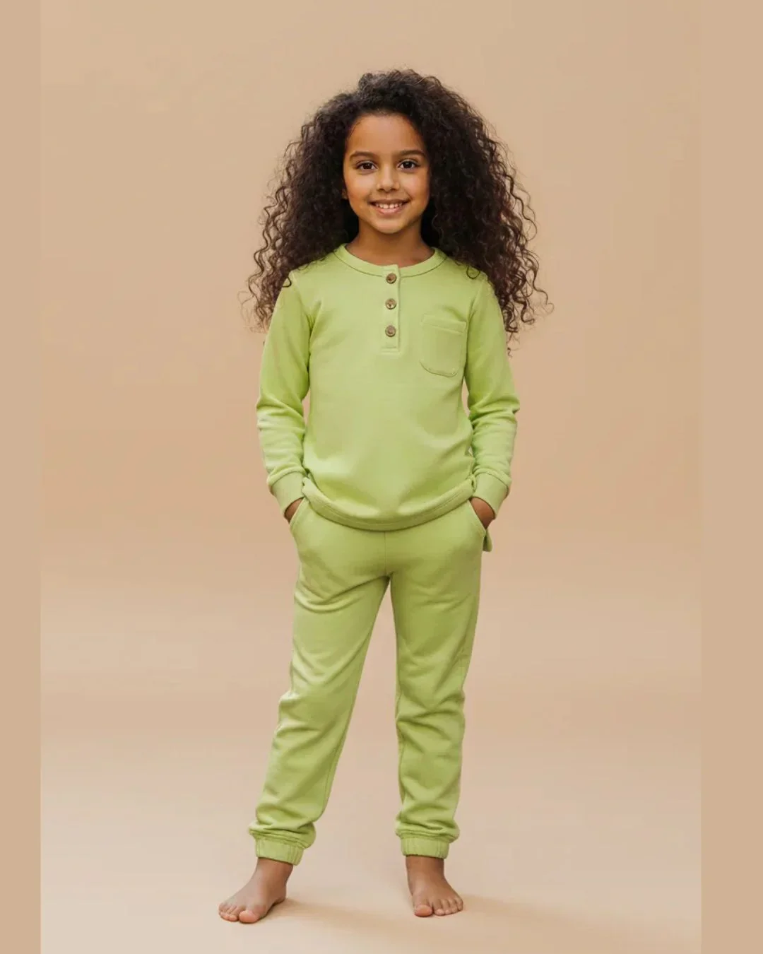 Ensemble Pull & Pantalon Doux Mini Garçons Vert Anis - Image 1 of 4