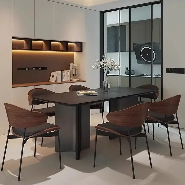 Rola Table À Manger En Pierre Marbrée ( Sans Les Chaises ) - Image 1 of 4