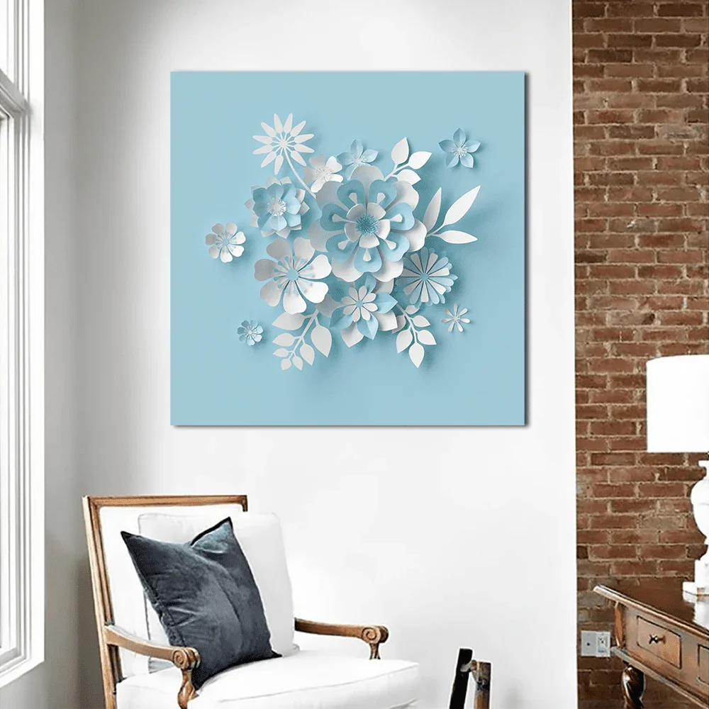 Tableau White Flower – Art Floral - Image 1 of 3