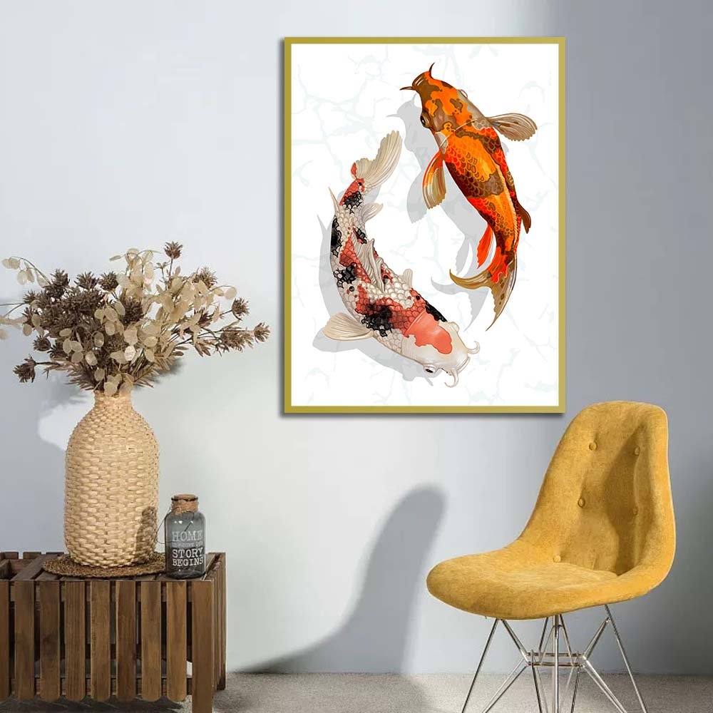Tableau Koï Harmony – Voyage Artistique - Image 1 of 4