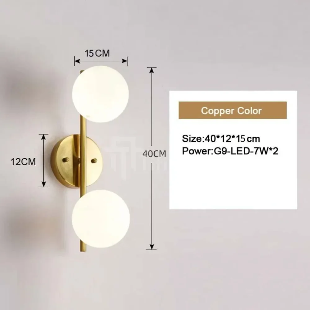 Applique Orluxe – 2 Globes Opalin - Image 1 of 4