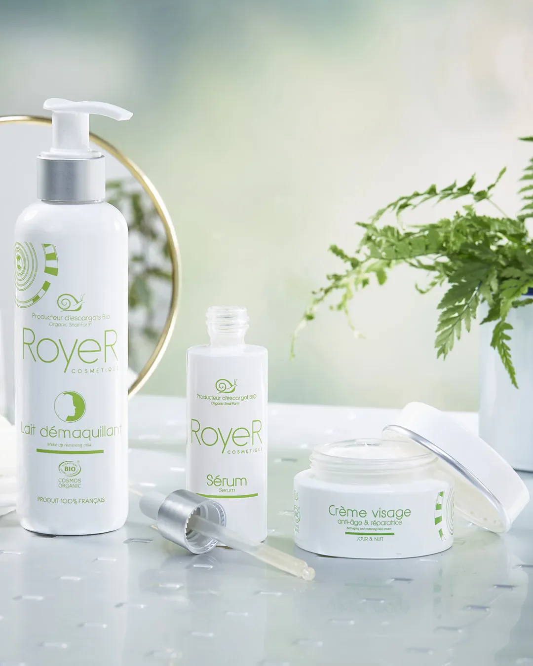 Routine Visage Complète – Lait Démaquillant, Sérum & Crème À La Bave D’escargot Bio - Image 1 of 1
