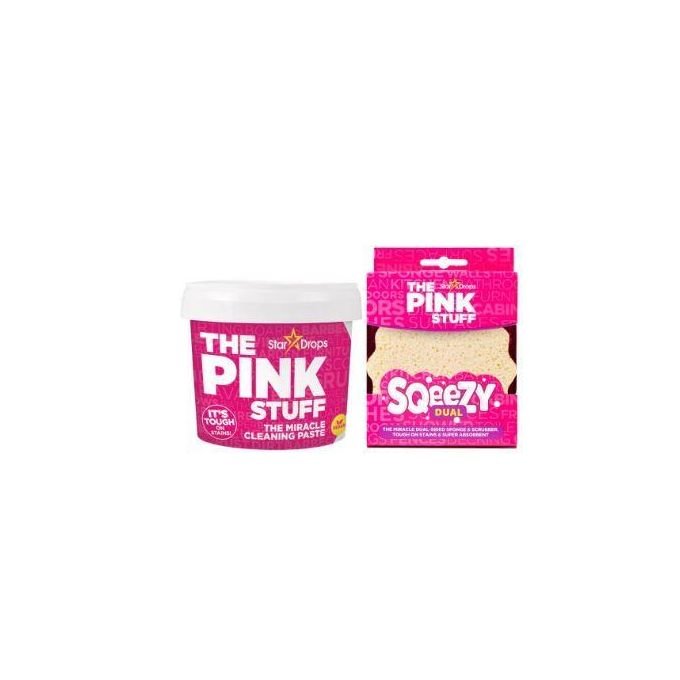 Pate Nettoyante Miracle 1kg + Eponge Double Face Scrub Squeezy Pink - Image 1 of 4