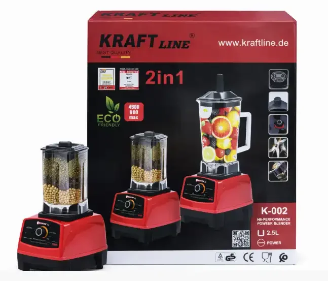 Blender Kraft Line 2-en-1 Puissant 4500w – Mixeur 2,5l - Image 1 of 4