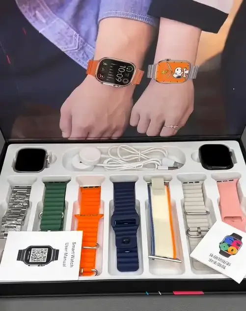 Smartwatch Dt900 Max 7 En 1 - Écran 49 Mm Full Touch + 8 Bracelets Interchangeables - Nouveau Modèle - Image 1 of 2