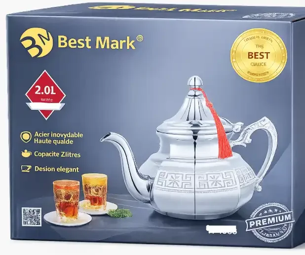 Théière Élégante En Inox 2l – Design Authentique Et Raffiné Pour Thé - Image 1 of 1