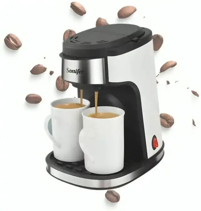 Machine À Café Filtre – 2 Tasses En Porcelaine – 450w (sf-3540) - Image 1 of 4
