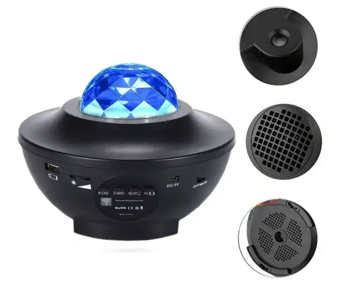 Projecteur Galaxie Étoilée Avec Télécommande – Veilleuse Led Et Haut-parleur Bluetooth - Image 1 of 4