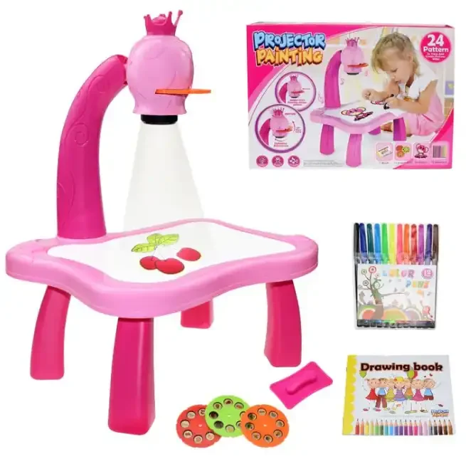 Table De Dessin Artistique Pour Enfants – Avec Projecteur Led Et Tableau De Peinture - Image 1 of 2