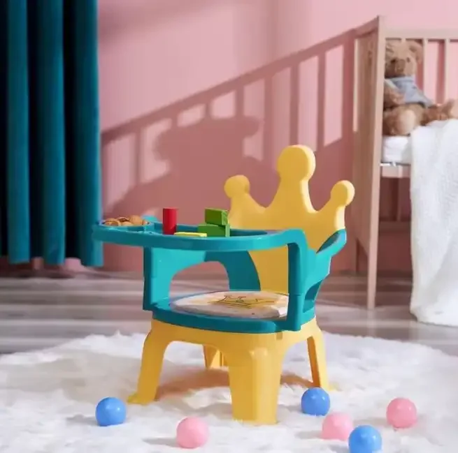 Chaise Bébé Multifonction Avec Plateau – Design Couronne - Image 1 of 4