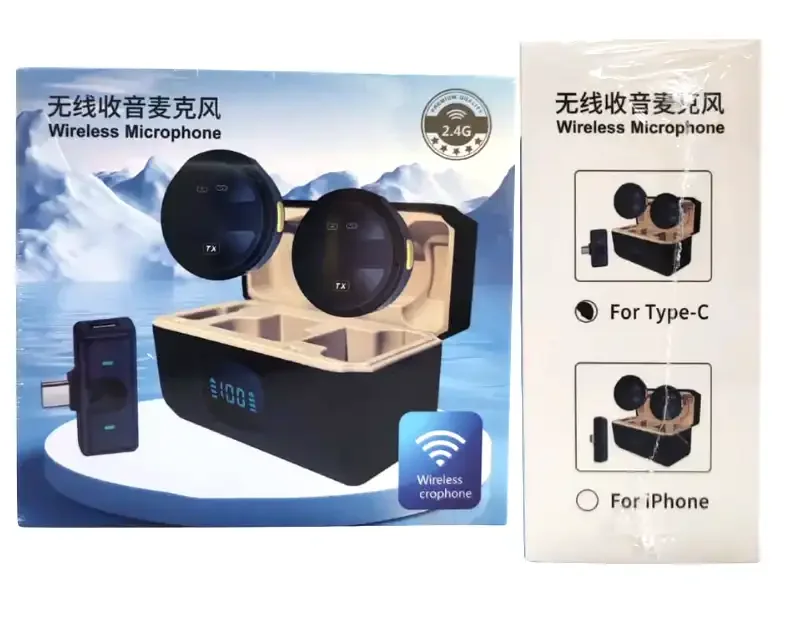 Microphone Sans Fil 3 En 1 Magnétique À Double Réduction De Bruit – Compatible Iphone, Ipad, Type-c & Micro-usb - Image 1 of 2