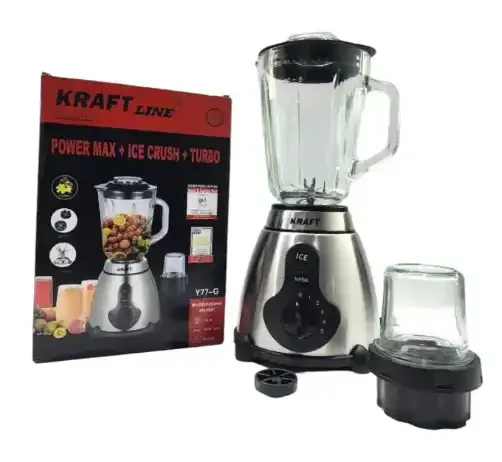 Blender Turbo + Ice Crush – Bol En Verre 1,5 L – Moteur 1500w Avec Moulin À Café Et Épices - Image 1 of 1