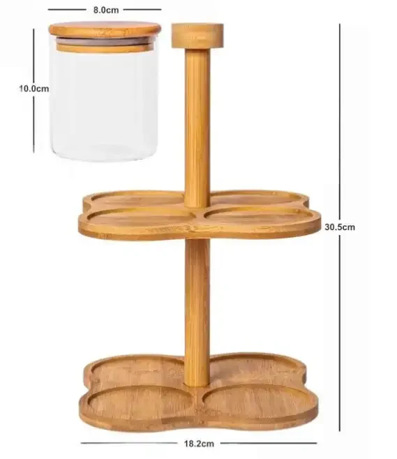Set De Bocaux Rotatifs En Verre Borosilicate – Élégance Et Organisation Pour La Cuisine - Image 1 of 4
