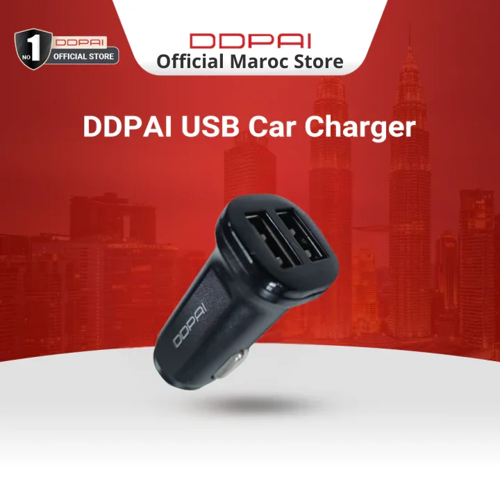 Ddpai Chargeur Voiture Usb Allume-cigare 2 Ports – Alimentation Stable Pour Caméra - Image 1 of 1