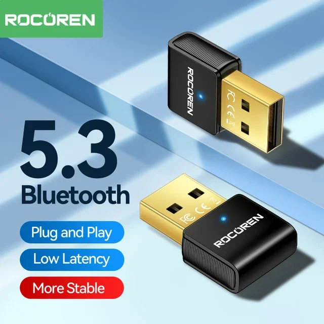 Rocoren Usb Mini Adaptateur Bluetooth 5.3 Ultra Compact Et Puissant - Image 1 of 4