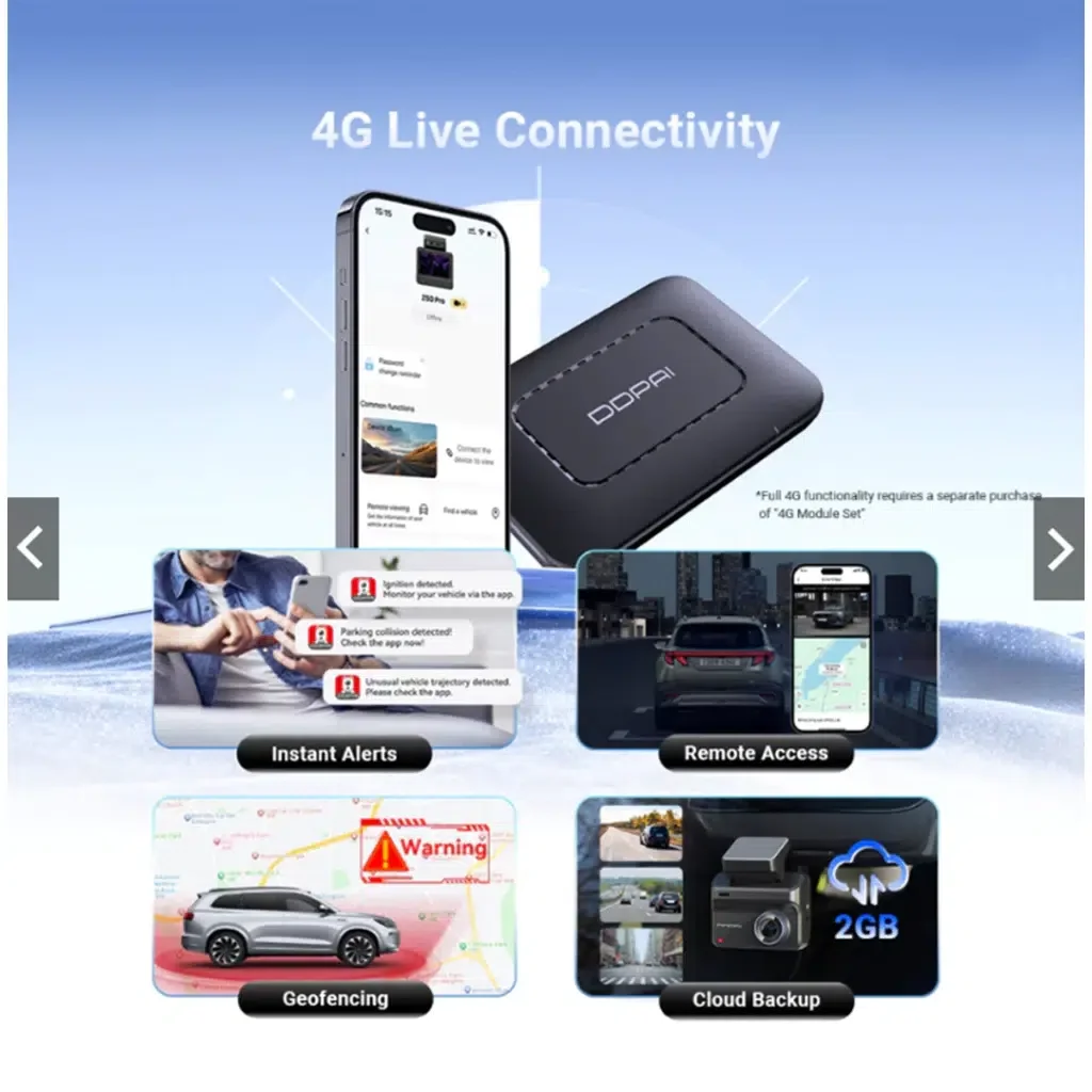 Ddpai Z50 Pro Dual 4g – Caméra Avant + Arrière Avec Suivi En Direct - Image 1 of 4