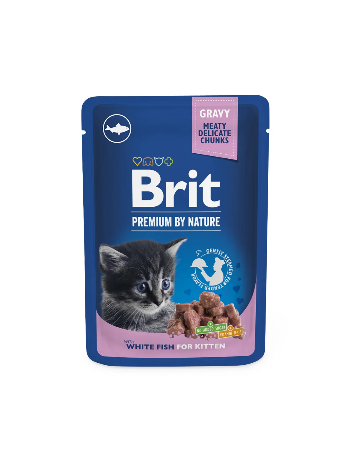 Premium Aliment Humide Chatons Chunks With White Fish In Gravy For Kittens 100 G - Image 1 of 1