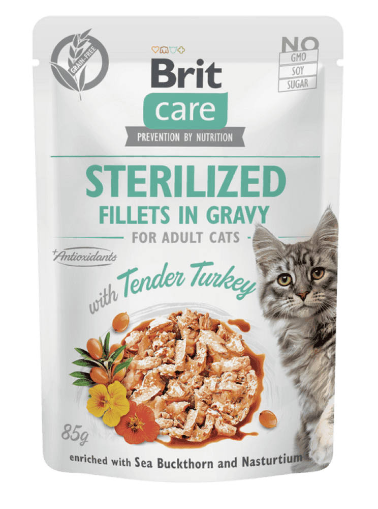 Care Cat Sterilized Fillets In Gravy With Tender Turkey - Image 1 of 1