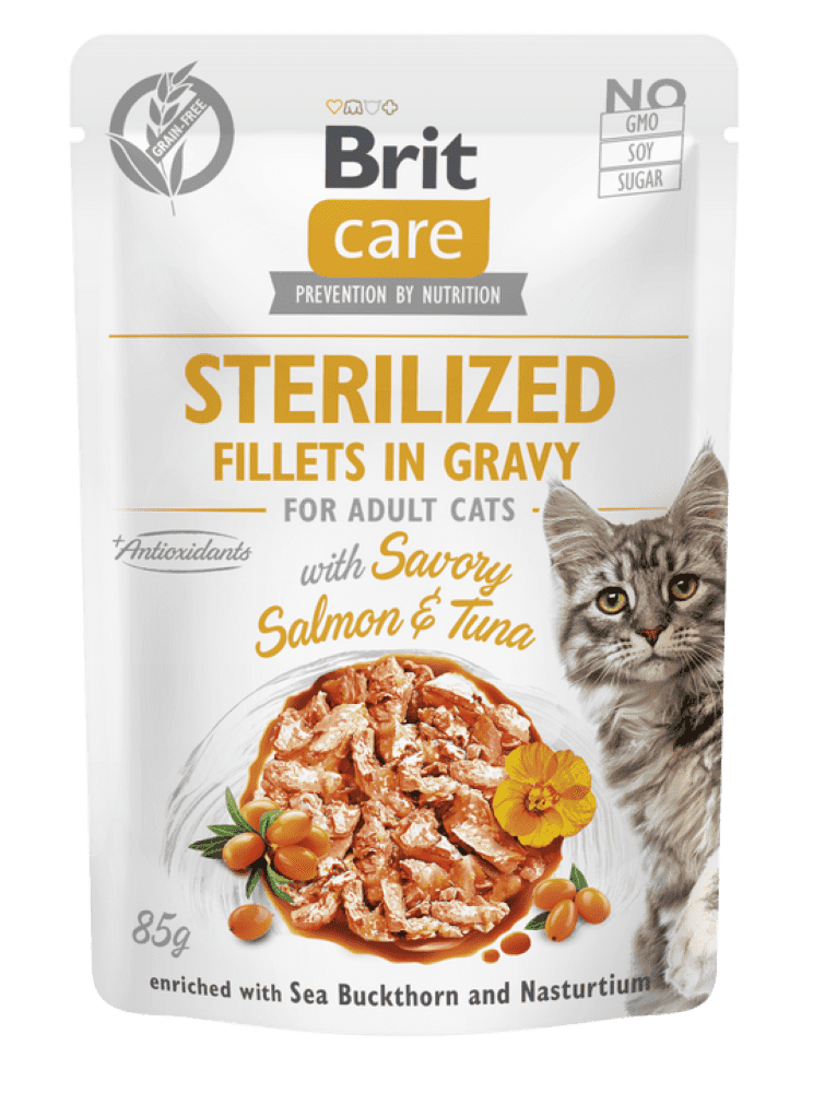 Aliment Humide Chat Sterilized Fillets In Gravy With Savory Salmon &tuna 85 G - Image 1 of 1