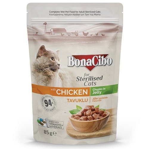 Morceaux En Gelée Premium Au Poulet Pour Chat Stérilisé 85g - Image 1 of 1