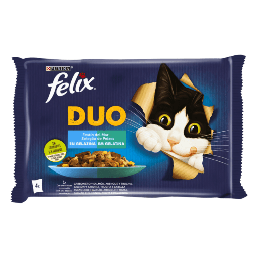 Purina Felix Fantastic Duo Poissons 4x85g - Image 1 of 1