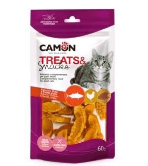 Camon Friandises Pour Chats Saumon, Poulet Et Patate Douce 60g - Image 1 of 2
