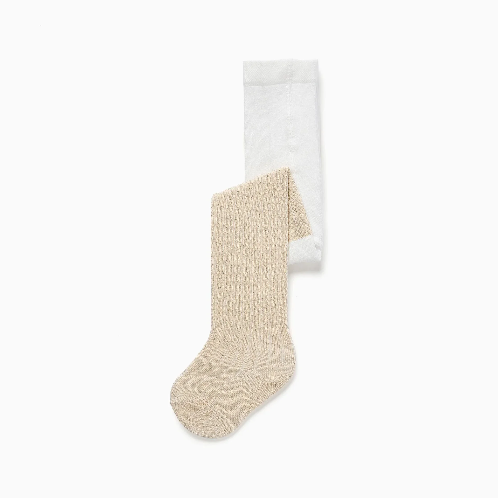 Collants Côtelés Avec Fils De Lurex - Image 1 of 3