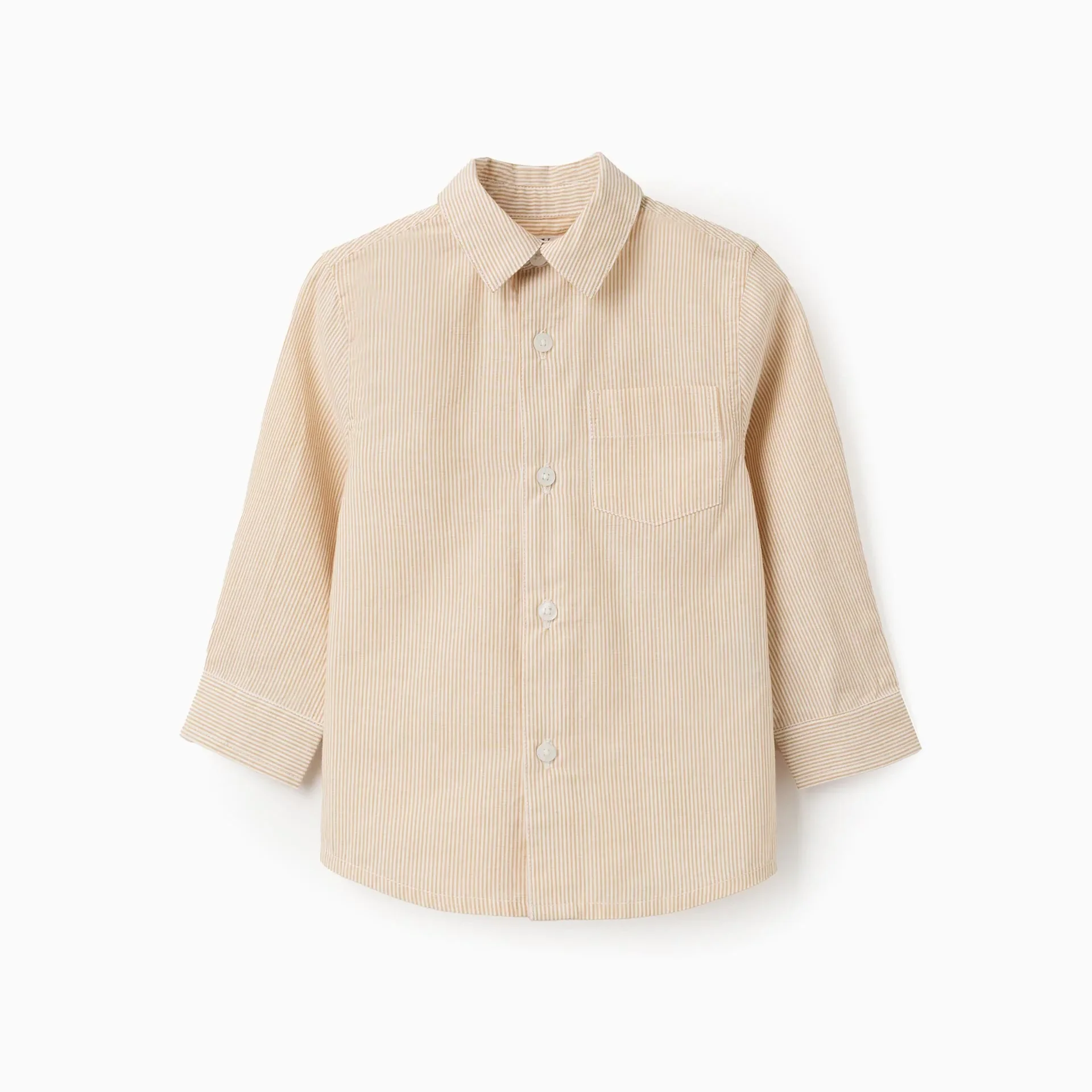 Chemise En Coton À Manches Longues Et Rayures - Image 1 of 3