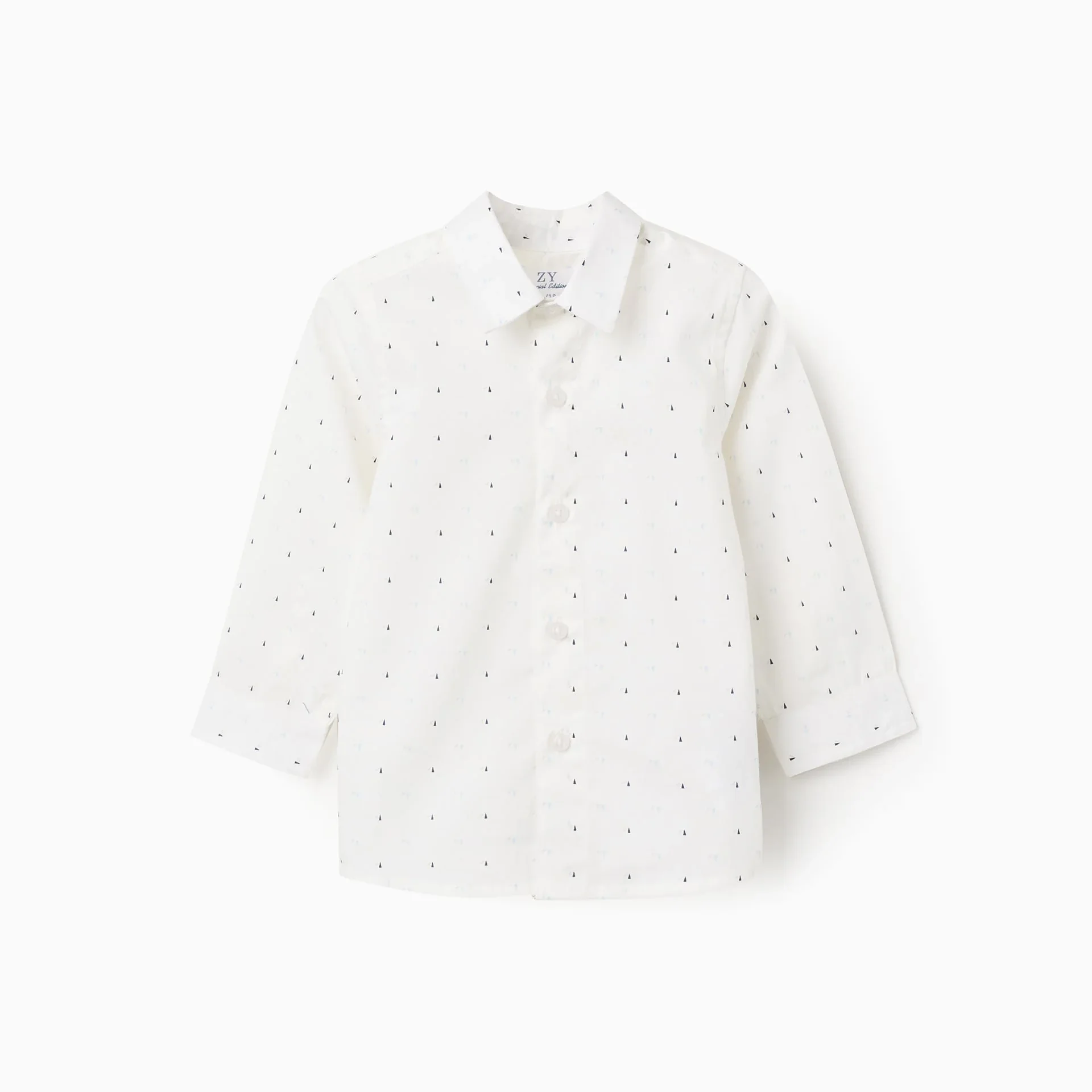 Chemise En Popeline À Manches Longues Et Motif - Image 1 of 3